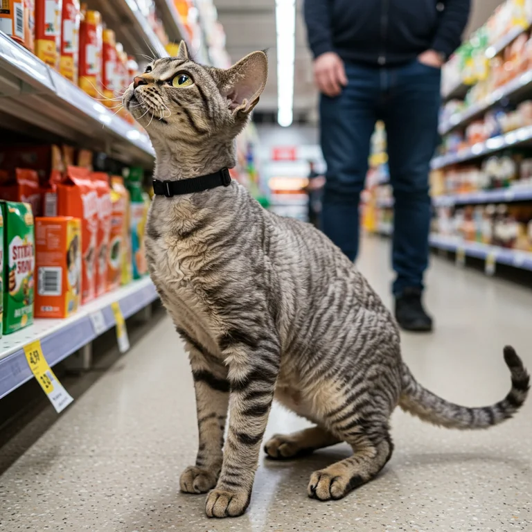Shopping for cat enrichments and nutrition