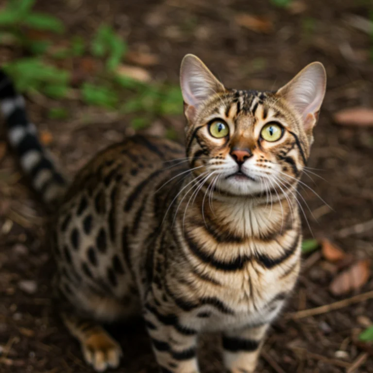 Bengal Cat outdoors