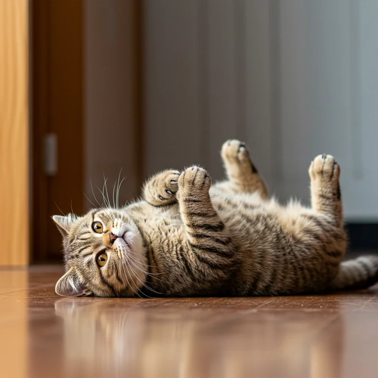 Exotic Shorthair cat body posture