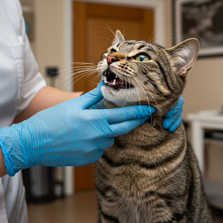 Dental checks are essential for a cat