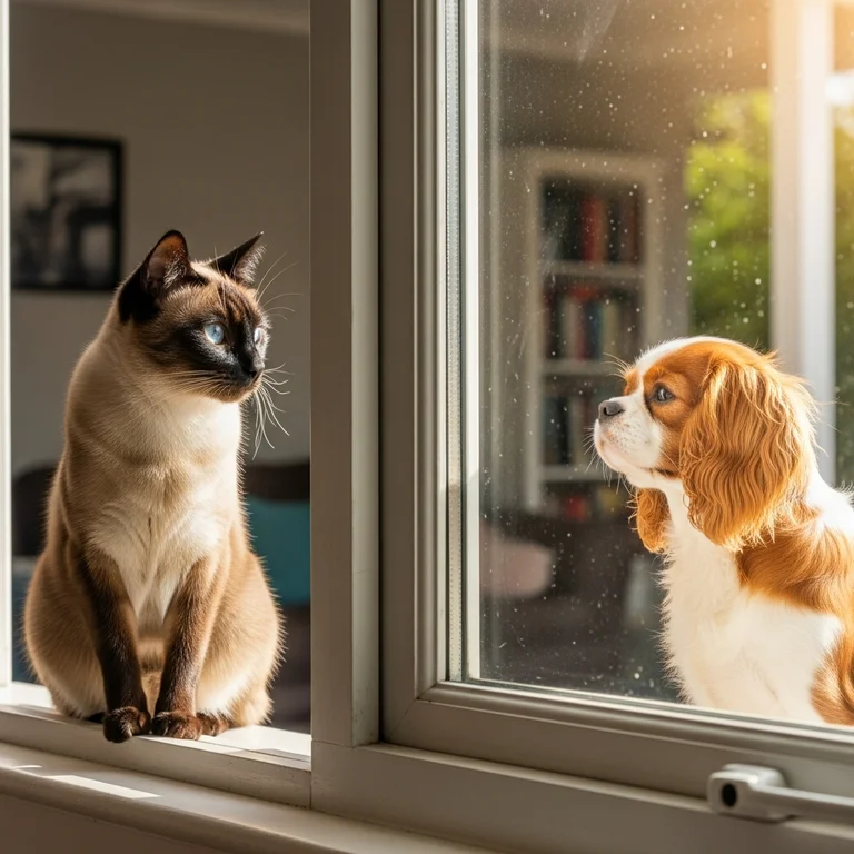 Carefully introduce unfamiliar pets to each other
