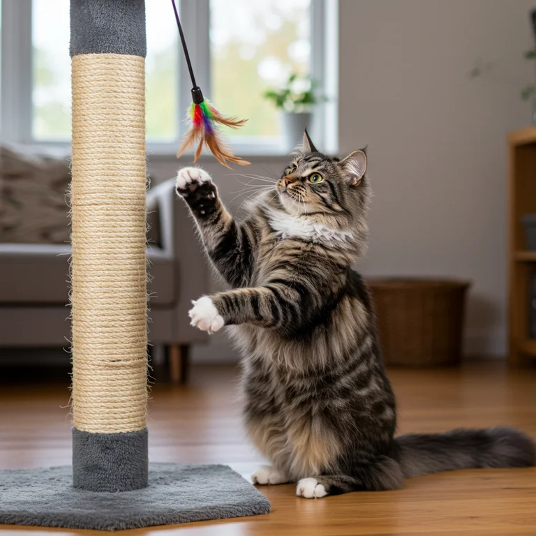 Provide toys and scratching posts for enrichment