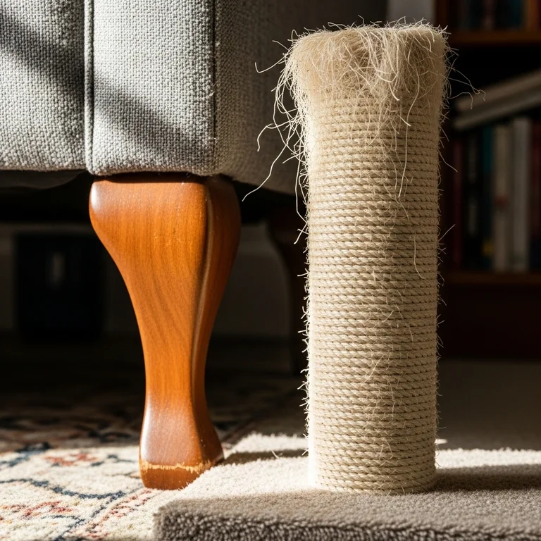 Place a scratch post near items being scratched