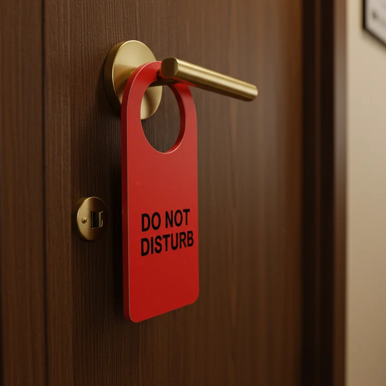 Do not disturb hotel door sign