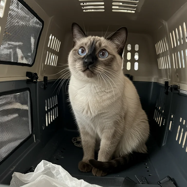 A cat inside a litter box