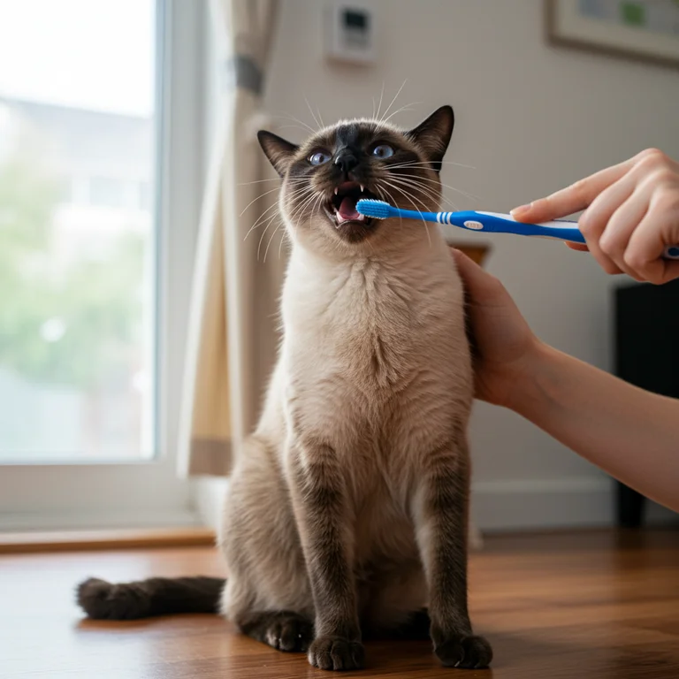 Brush your cat's teeth regularly